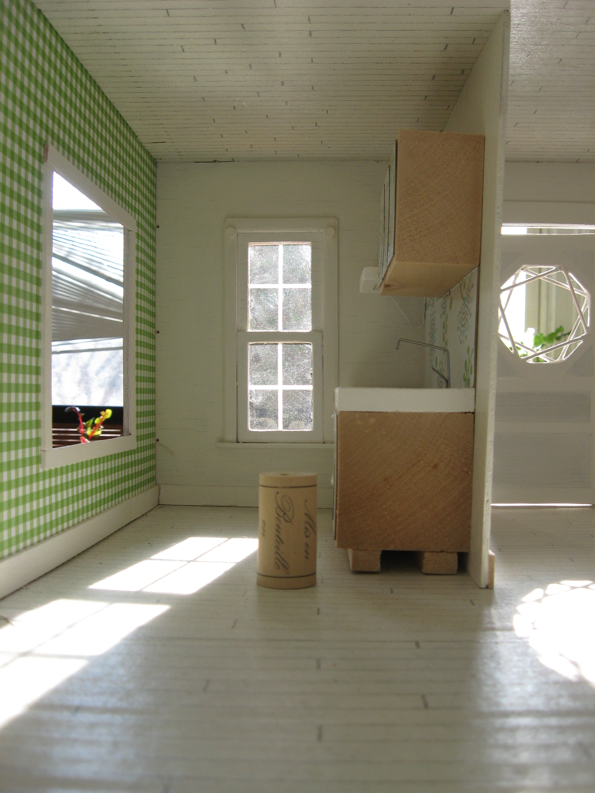 First floor interior, kitchen area