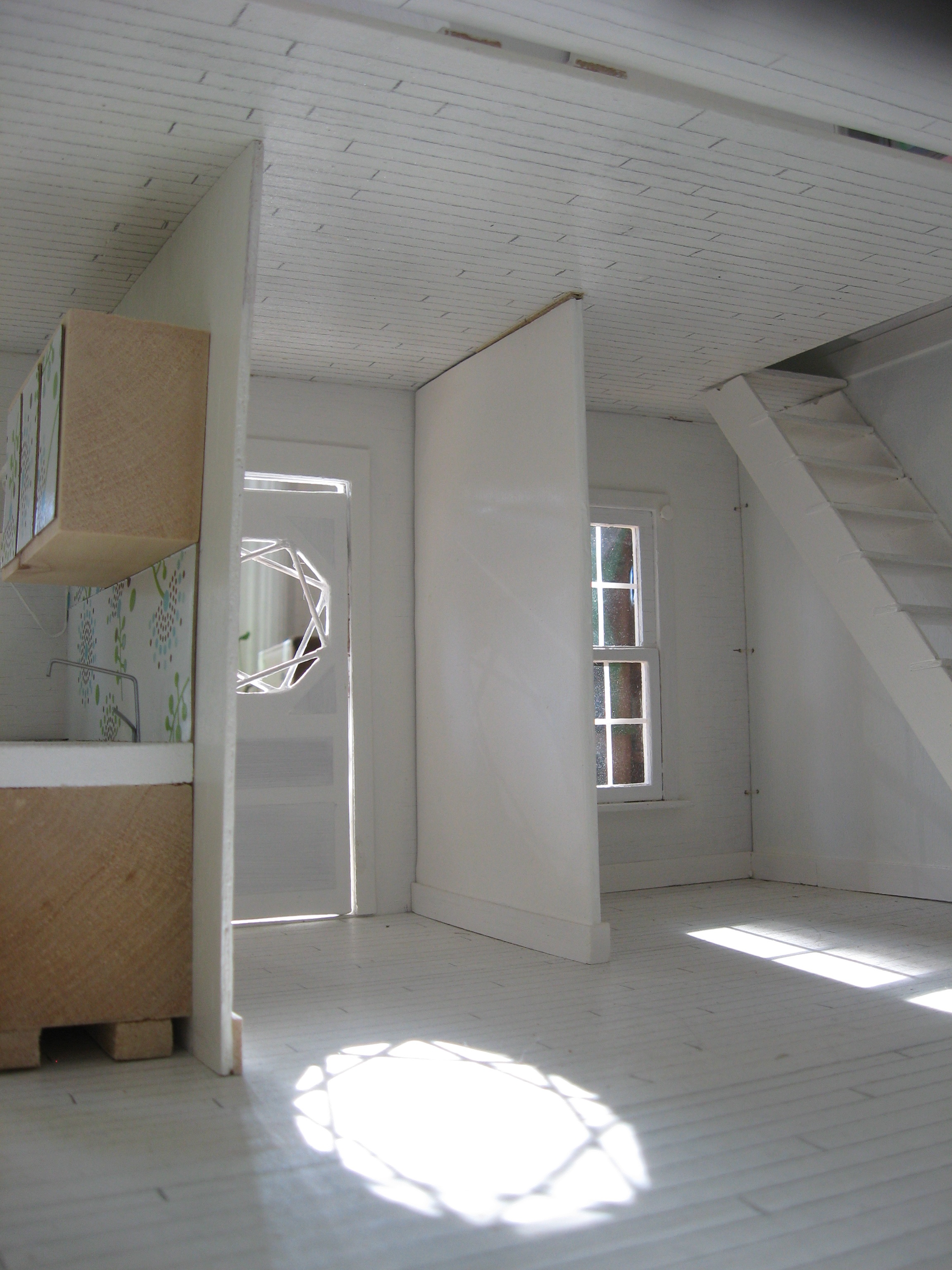 First floor interior, entry and office