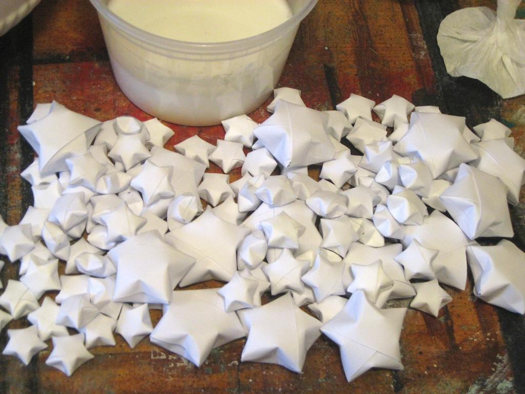 Origami lucky stars