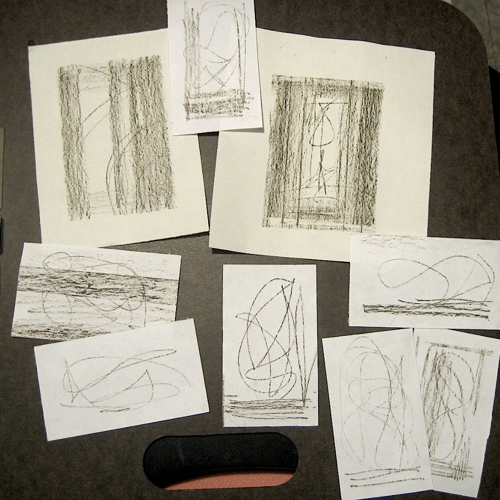 JFries monoprint practice, 1/13/2019