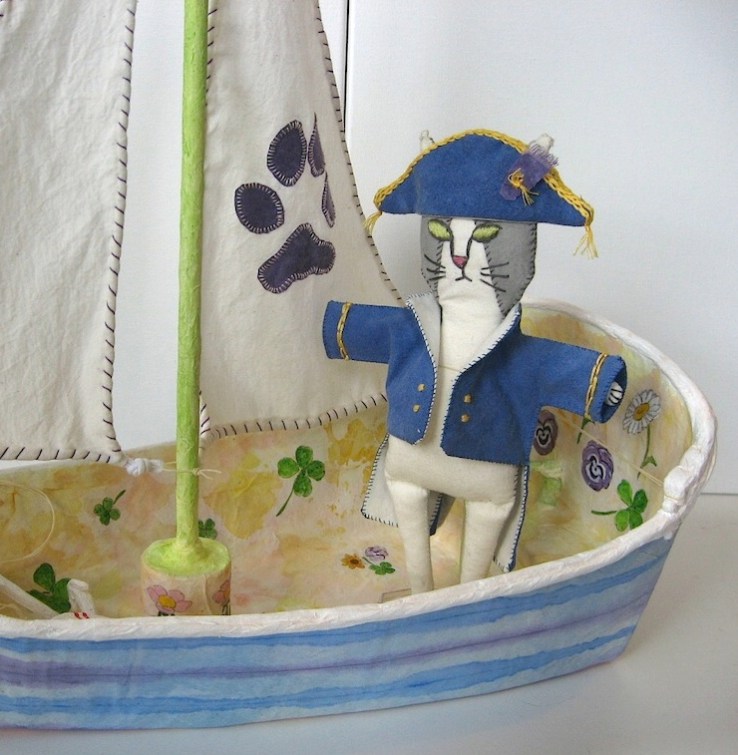 Captain aboard his boat