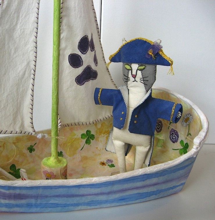 Captain aboard his boat